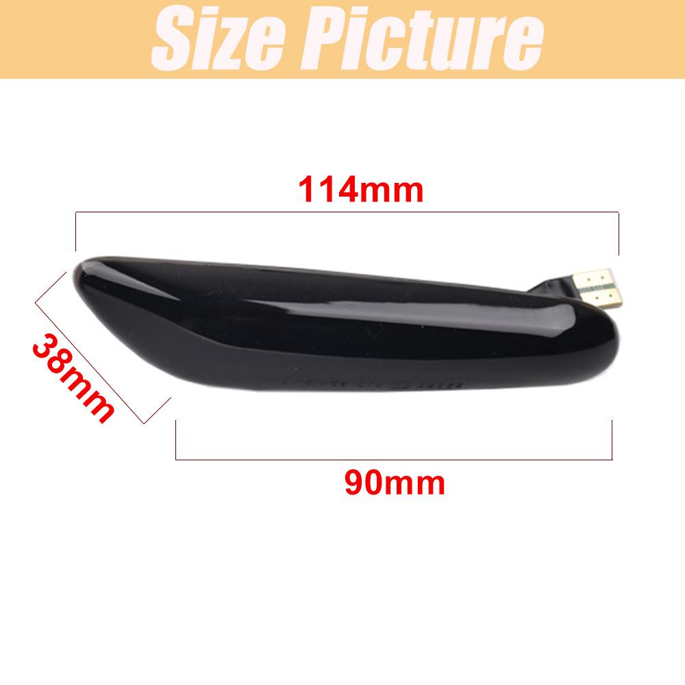 2pcs LED Dynamic Turn Signal Side Marker Light Sequential Blinker Light For BMW E90 E91 E92 E93 E60 E61 E81 E82 E83 E84 E88 E46