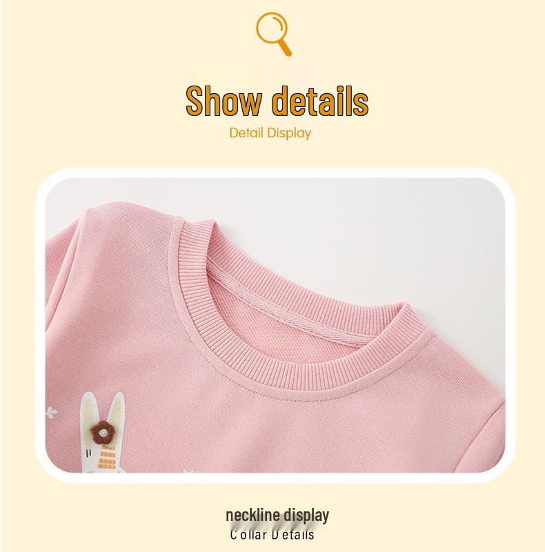 Children's Cartoon Animal Print Round Neck Sweatshirt – Autumn/Winter Collection