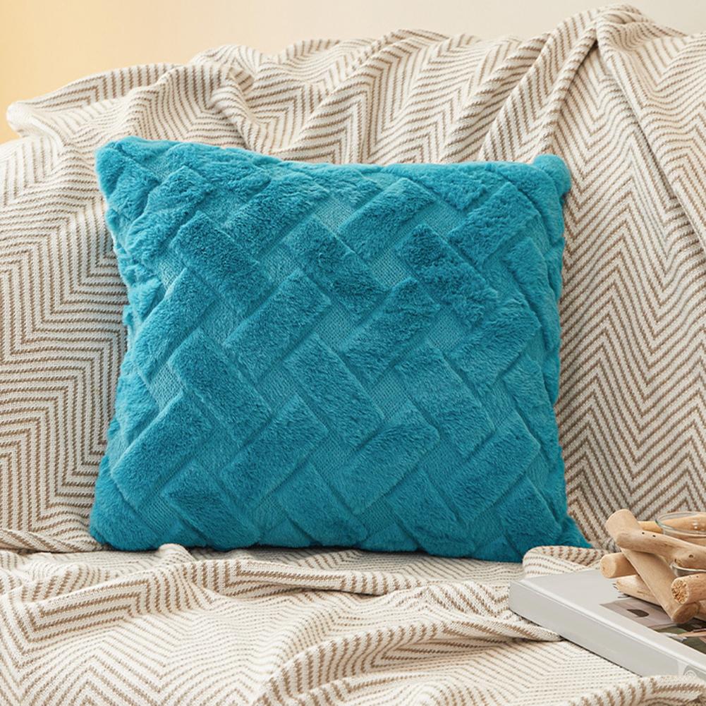 Pillowcase for Sofa Plush Fuzzy Cushion Cover with Hidden Zipper Soft Throw Pillowcase for Room Bedroom Home Office Decor Plain