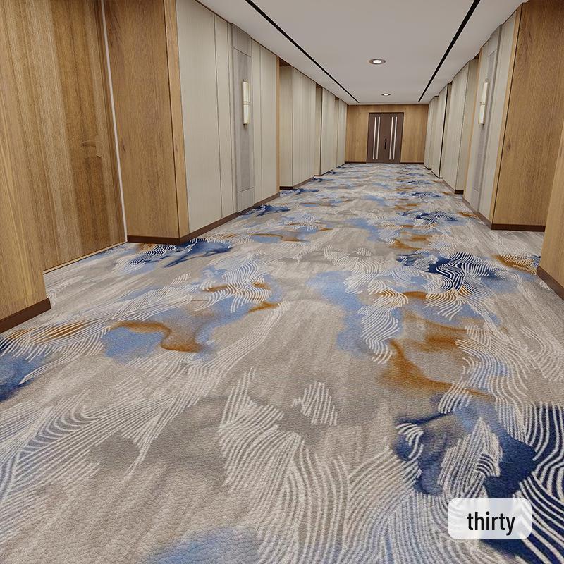 

Thick Fireproof & Soundproof Hotel Corridor Carpet Polyester 450g