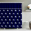 Ocean Turtle Shower Curtain Navy Blue With White Turtles Waterproof Fabric Bathroom Decor For Home Bath