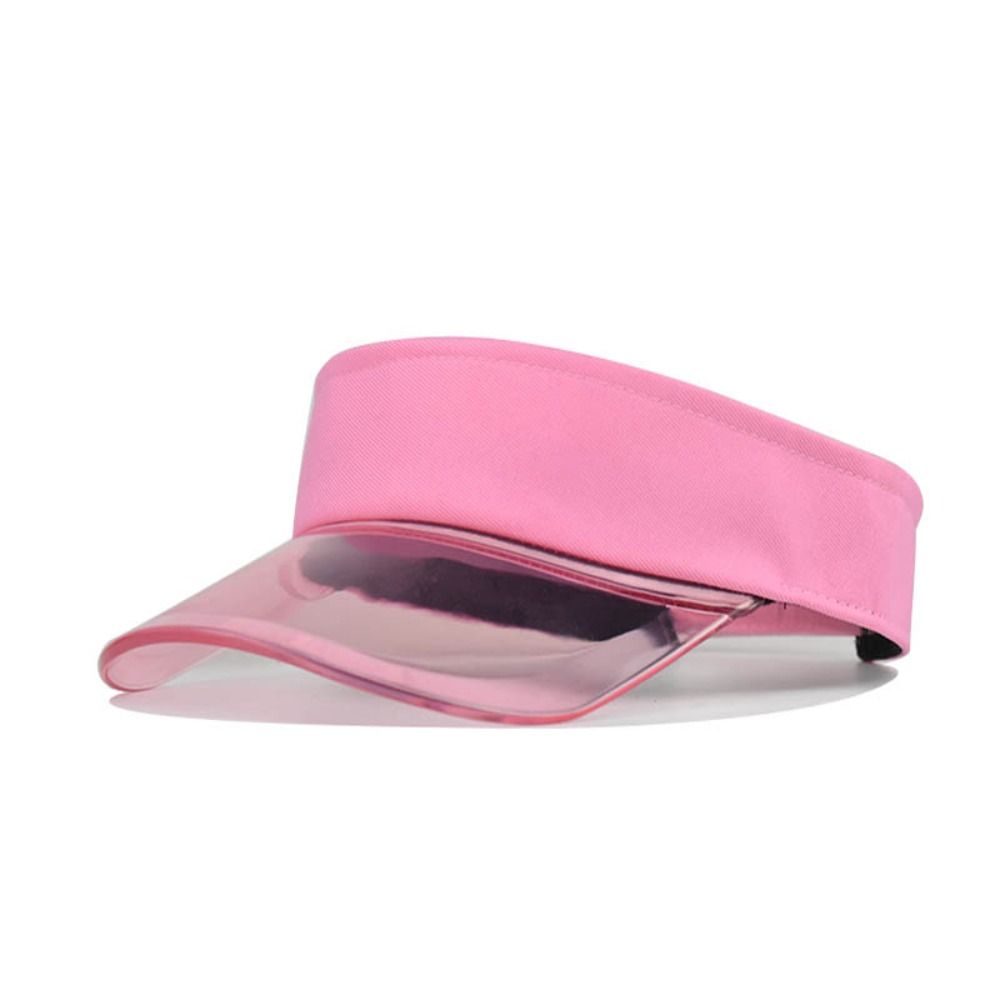 Clear Brim Summer Sun Hats Breathable Empty Top Hat Running Transparent Visor Caps  Travel Sport