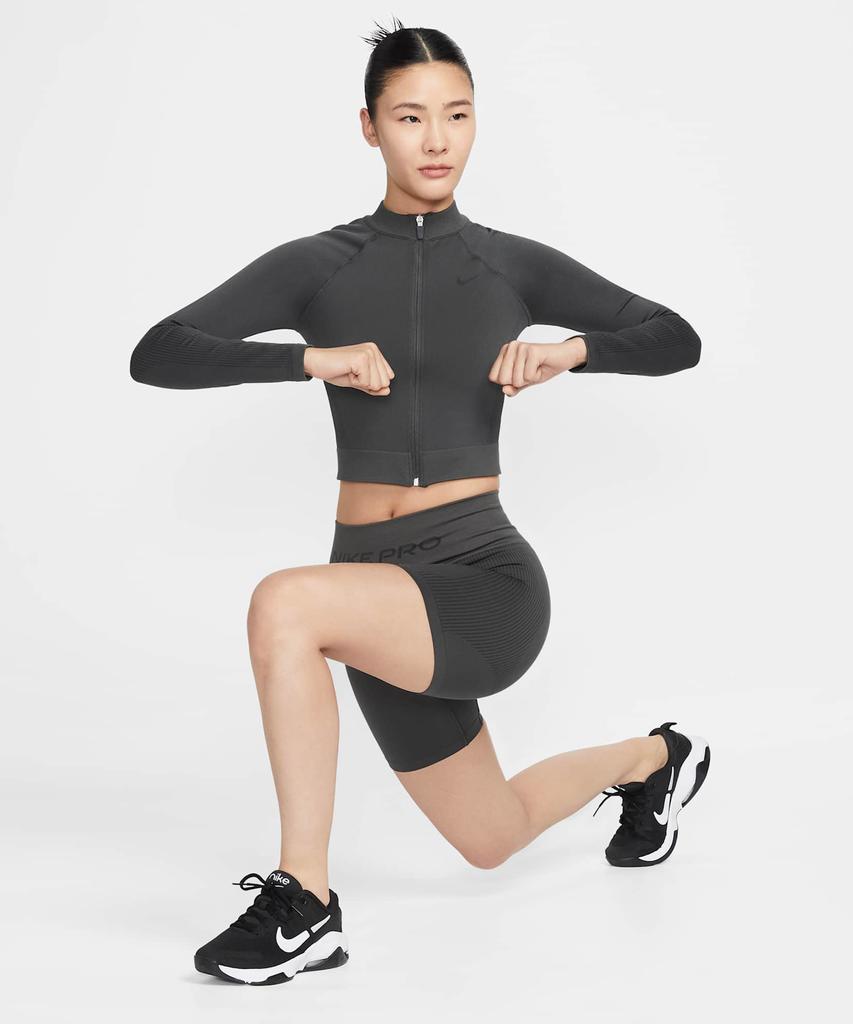 NIKE Pro Full-Zip Training Top W - Dark Smoke Grey / Io4467-070