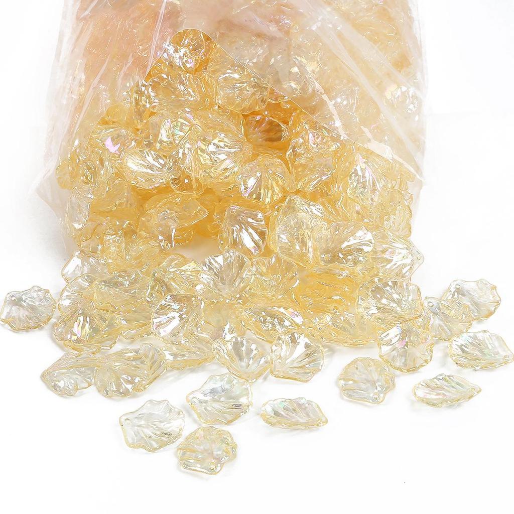 500g ABS Acrylic Imitation Shell Peony Petals Pendant Charm Beads For Jewelry Making Antique Hairpin Accessories