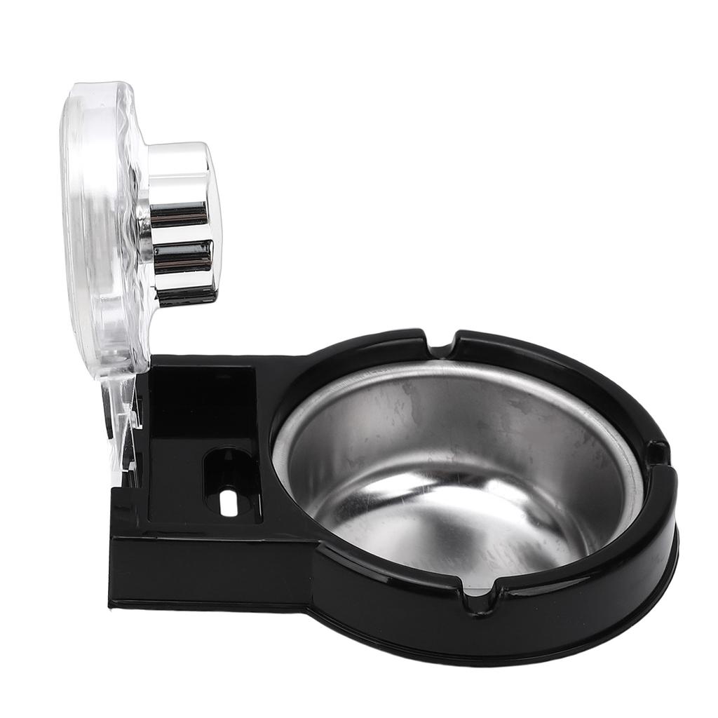 Wall Mounted  tray Space Saving Stainless Steel  tray with Strong Suction Cup for Toilet   Hotel Black