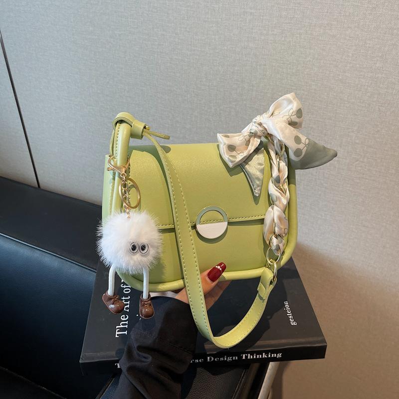 

Популярная женская сумка через плечо, новая модная нишевая сумка-мессенджер на весну и лето, высококлассная маленькая квадратная сумка зелёный