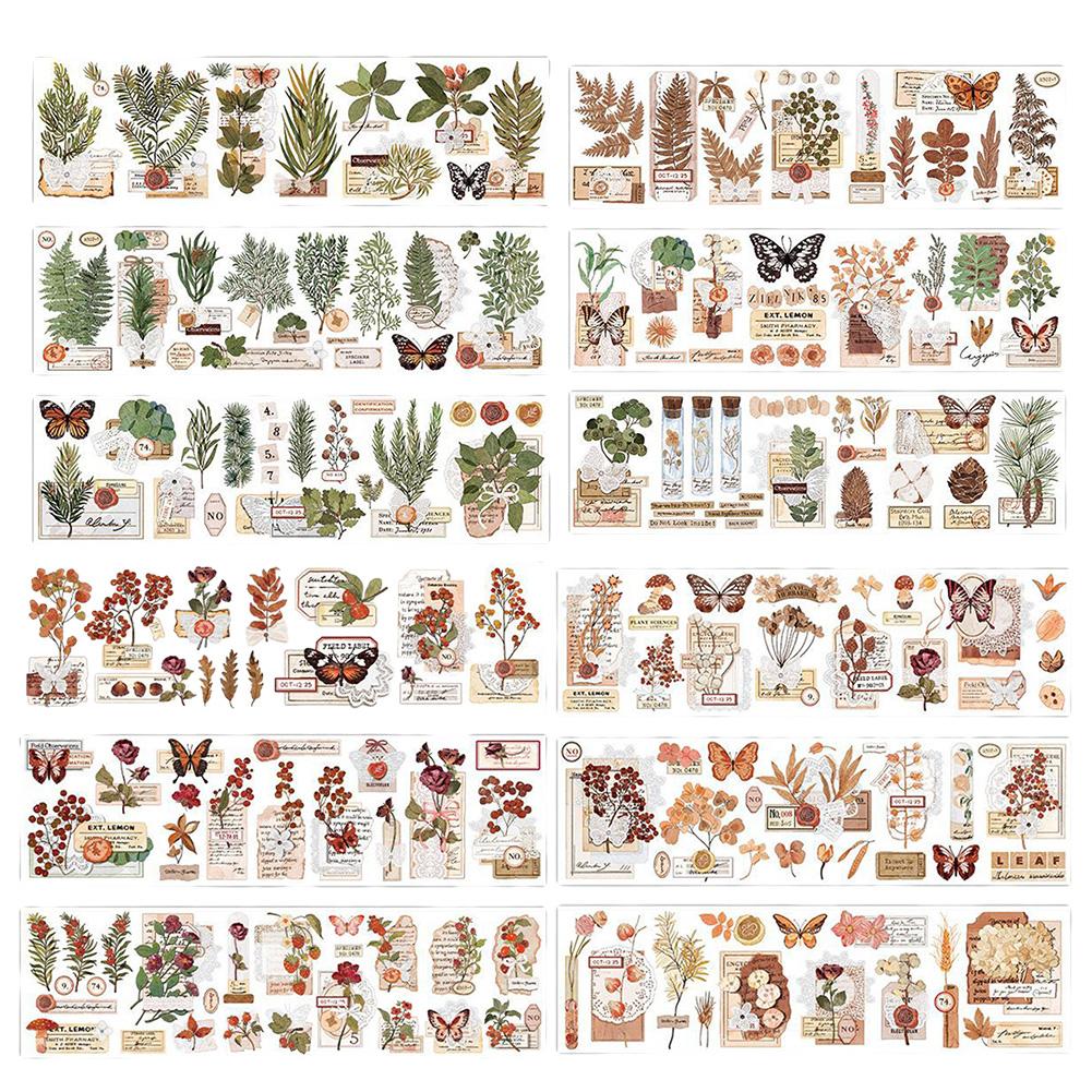 Diary Decorative Plant Series Stickers Flower Journal