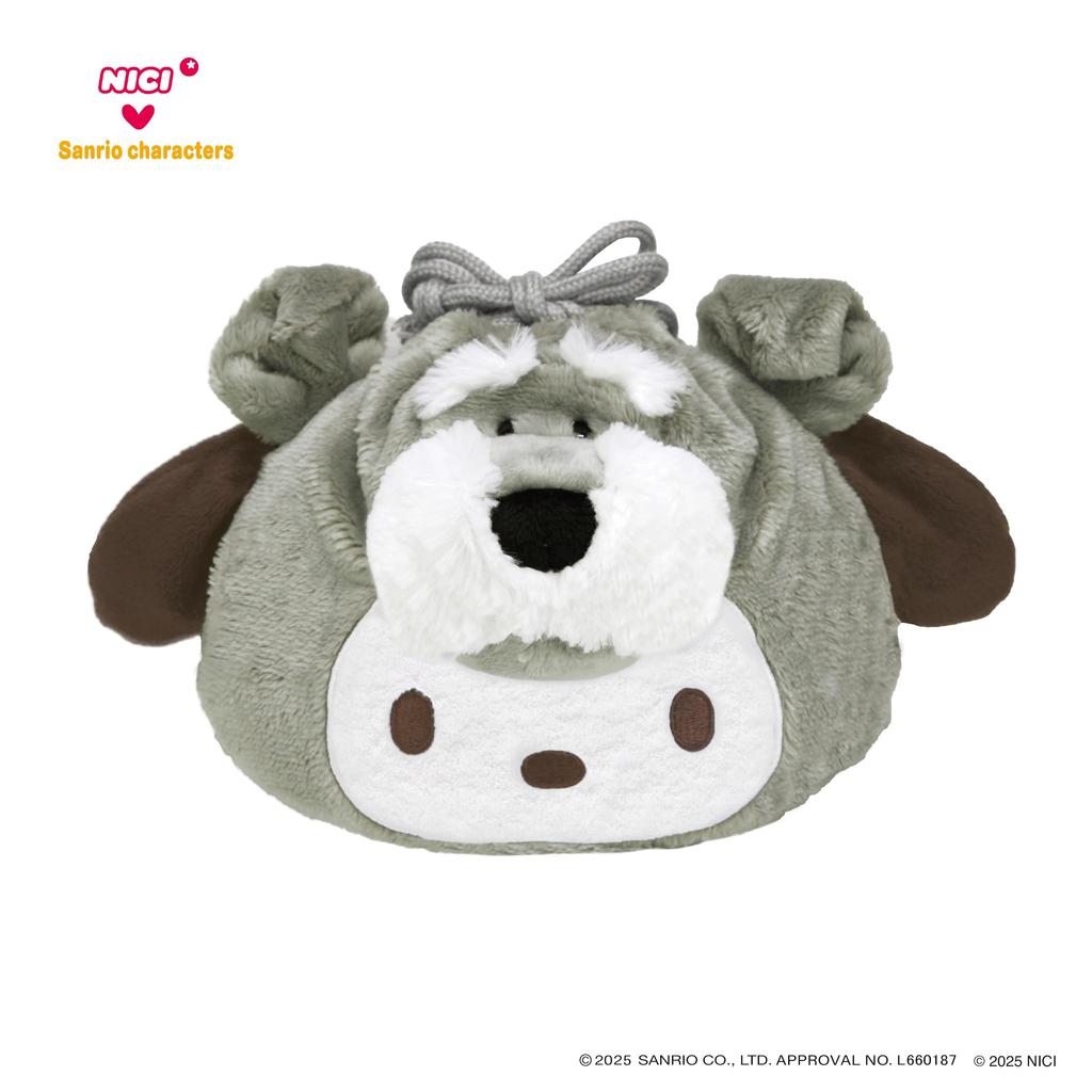 NICI x Sanrio Characters Figure Face Pouch Pochacco x Schnauzer