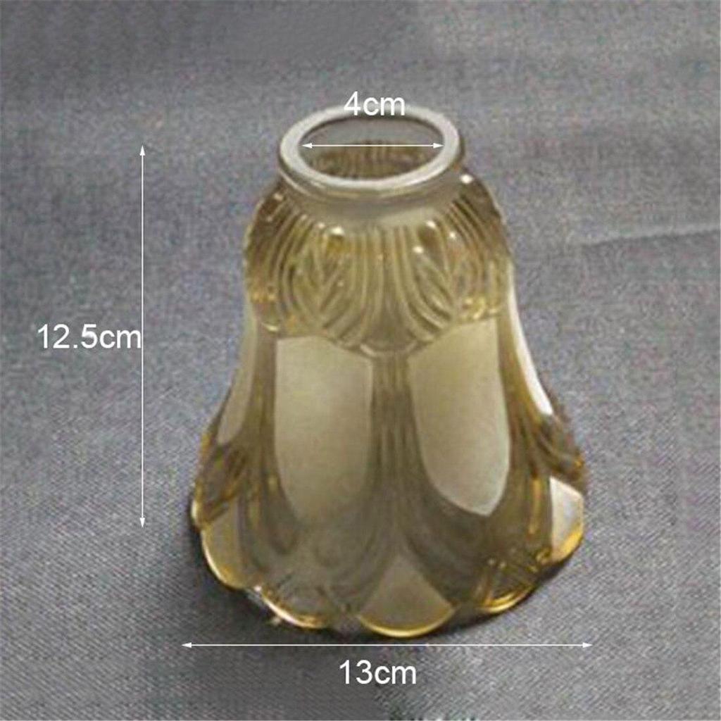 Vintage tarzı yedek cam gölge şeffaf konyak aksesuar küre ışık tavan vantilatörü duvar armatürleri için koni gölge ile kapakları