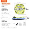 Towable Tube for Boating, 1-3 Riders Inflatable Towable Tube with Bumper Fins, 510 Lbs Water Sport Towable Tubes for Boats To Pull, Full Nylon Cover,