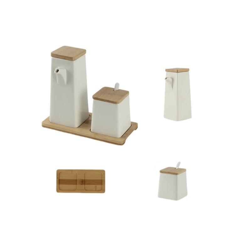 Qianxing Ceramic Seasoning Box and Oil Pot Sets