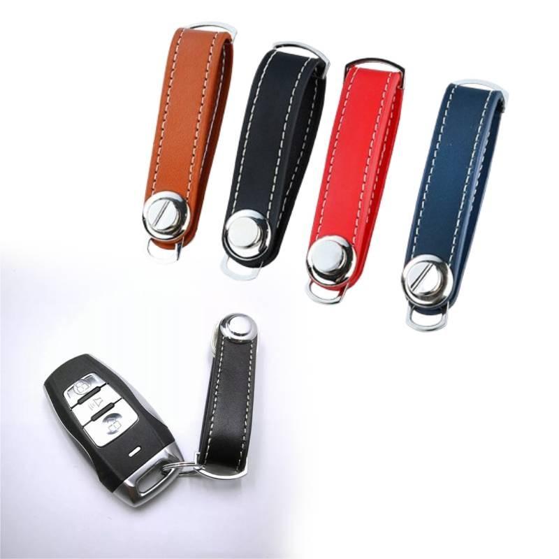 Kreativer Schlüsselanhänger aus Zinklegierung und Leder, stilvoller Schlüsselanhänger, perfektes Geschenk für alle Anlässe