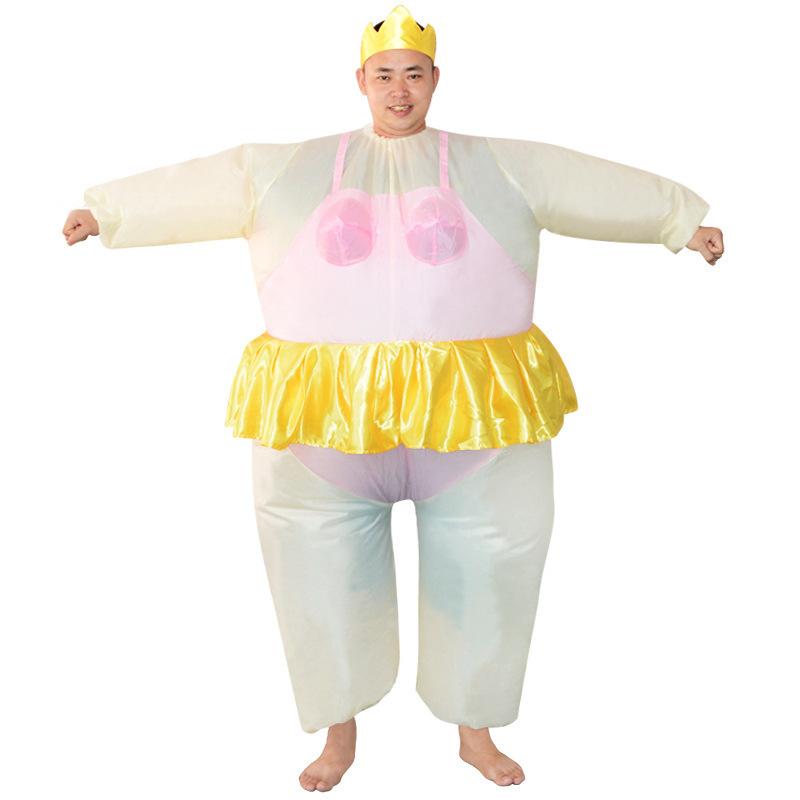 Ballet Inflatable Costume Rose Red Ballet Halloween Funny Props Party Fat Sumo Inflatable Costume