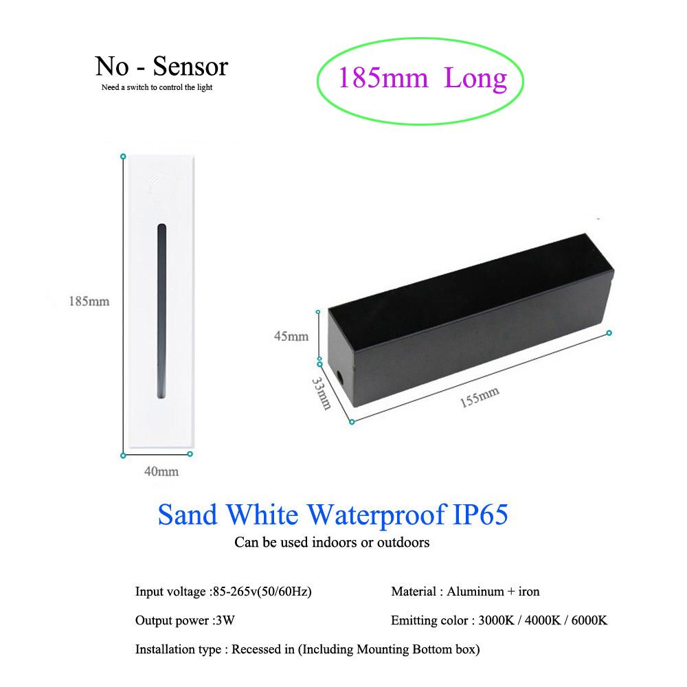 Night Led Wall Lamp PIR Motion Sensor Stair Light 3W Slim Infrared Human Body Induction Step&Corridor&Ladder&Staircase Lighting 3W