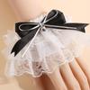 Lolita Lace Heart Bow Cosplay Cuffs Bracelet