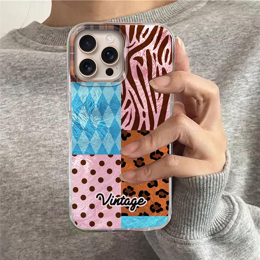 Vintage Blue Leopard Print Girls Phone Case for Iphone 16 15 14 7 8 Plus 13 11 12 Pro Max X XS XR SE 2022 2020 16e Back Cover