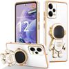 Silikona vāciņš - Xiaomi - Redmi Note 12 Pro Plus 5G - Triecienizturīga aizsardzība - Astronauta statīvs - Balts