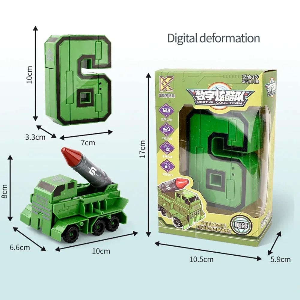 

Цифровые Номера Боты Развивающие Игрушки Транспорт Танк Воин Деформация Фигурки Трансформация Робот Для Детей