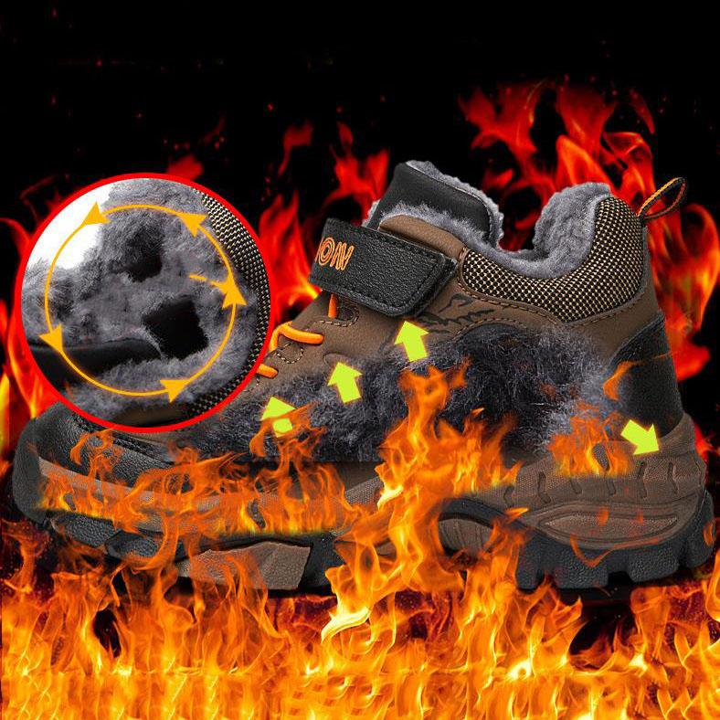 Winter Children Shoes Short Boy Boots Fashion Outdoor Non slip Plush Sneaker Kids Boy Snow Boots Sports Hiking Cotton Shoes