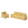 2 Pcs Dollhouse Sofa Miniature Furniture Furnishing Craft for 1/64 Scale DIY