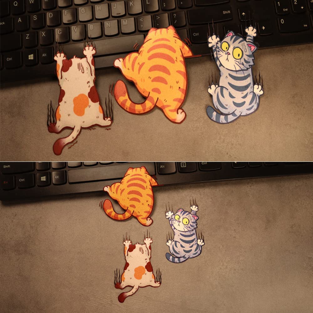 Itisyou Fahrradaufkleber Autoaufkleber Lustiger Autoaufkleber Auto Katze Aufkleber Katze Aufkleber Auto Kratzer Verdeckter Aufkleber Fahrrad Koffer Aufkleber 3er Pack (S)