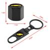 AABHE1 Car Wheel Tire Valve Stems Cap with Keychain Keyring Badge for Chevrolet Spark Captiva View Mirror Camaro Lova Aveo Auto Rear