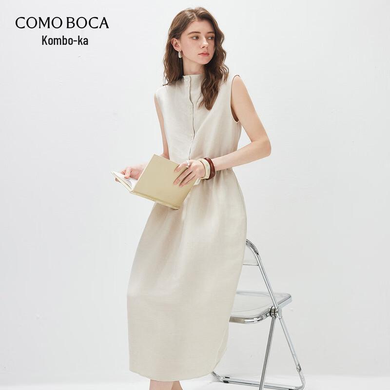 Komom Boka 2026 Mulberry Silk Sleeveless Collar Neck Dress M