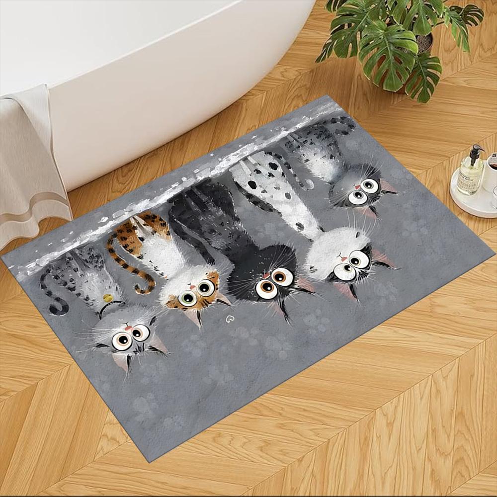 Sunflower Field Cat Dream Non-Slip Home Carpet Design for Office Decor Living Room Bedroom Gift