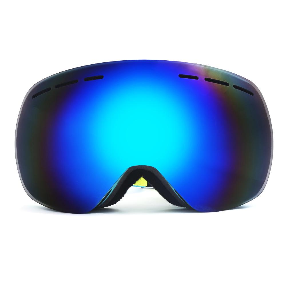 Frameless Double-Layer Anti-Fog Ski Goggles for Myopia - Windproof & Snowproof Spherical Design