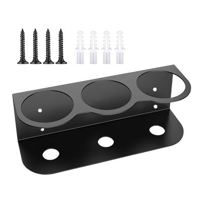 3-Slot Wall Mounted Spray Bottle Holder Heavy Duty Metal Storage Rack Paint Can Organizer For Garage Workshop