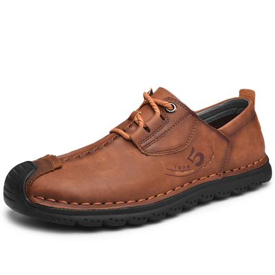 Ručně vyráběné Retro boty z hovězí kůže Muži Ploché Móda Ležérní Boty Muži Mokasíny Mokasíny Muži Boty Kůže