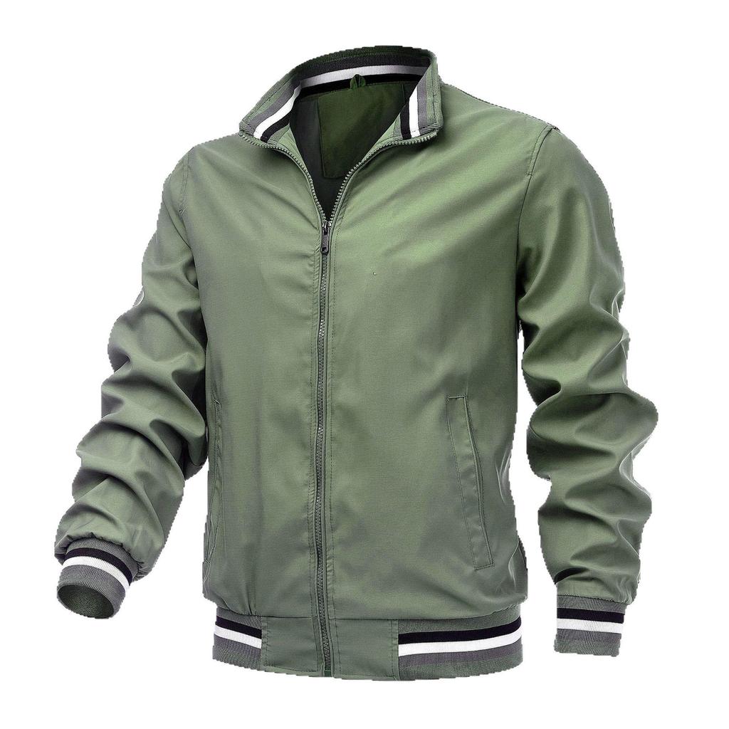 Men's Casual Solid Color Jacket - Spring/Autumn Sportswear