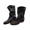 Burke Highway~ Leather V-mouth Western Boots Thick Heel Short Boots Women's Desert Boots Fall/Winter