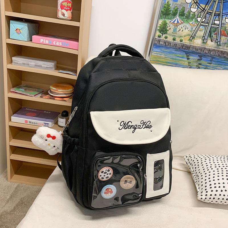 Duża pojemność plecak szkolny damski uczniowie gimnazjum japoński uroczy przezroczysty torba na ból styl ins lekki plecak dla licealisty trend