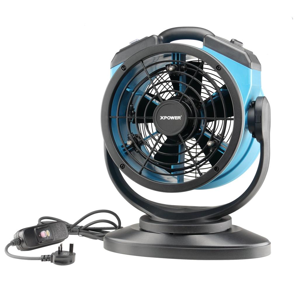 XPOWER FM-68 Multi-Purpose Oscillating Msiting Outdoor Utility Air Circulator High Velocity Cold Axial Fan Link Water Pipe