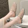 Fashion Women Flats Mesh Slippers Hollow Sandals Weave Mules Woman Shoes Summer 2025 Trend Casual Soft Sole Shoes Beach Slides Mujer