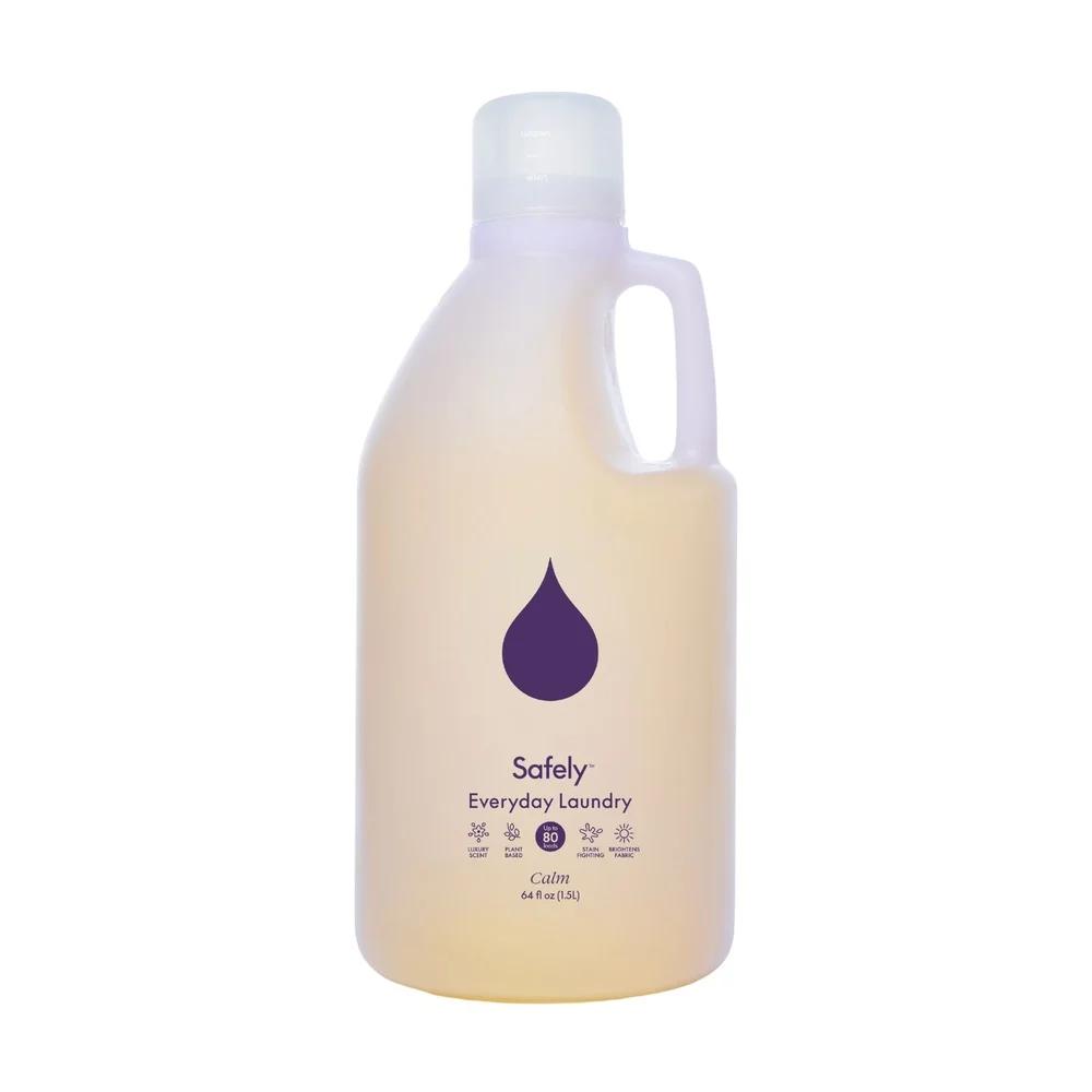 Eco-Friendly Laundry Detergent Calm Scent Natural Stain Fighter Concentrated Formula 64 Oz Plant-Based Enzymes Gentle On Skin 80