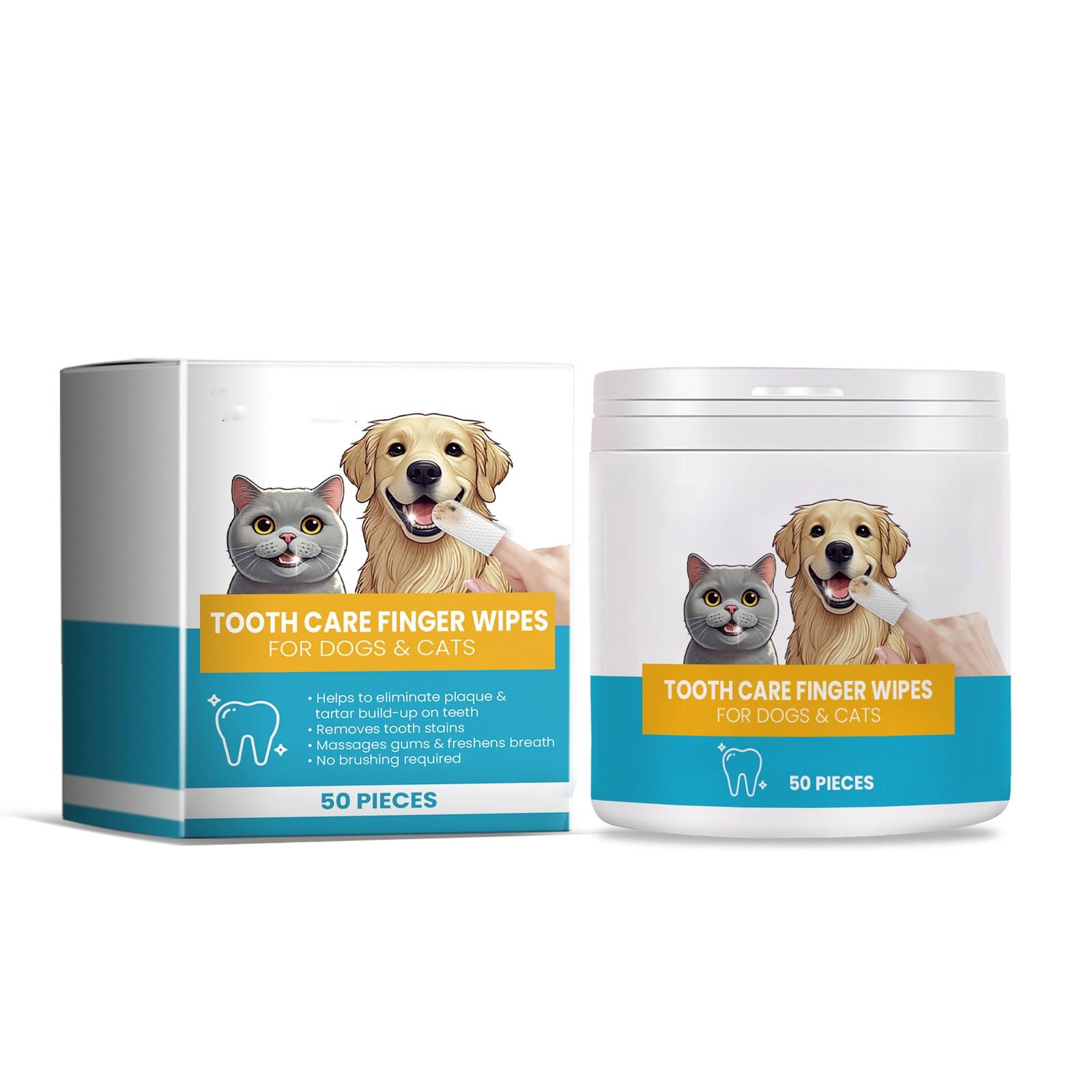 

Влажные салфетки для чистки зубов собак и кошек, чистящие подушечки для пальцев от зубного налета и зубного камня 1 мл One Size