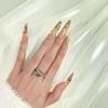 Trendy Handmade Bow Press-On Nail Art Stickers: Fashionable, Eye-Catching Style to Brighten Skin