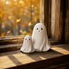 Halloween Gift for Kids Ghost Gnome Figurines, Resin Tabletop Decoration, Cute Party Supplies Statue, Decorative Ornaments Indoor Outdoor Home