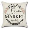 Pillow Case Spring Throw Pillow Case Flower Truck Farm Print Home Decor Cushion Cover Back Cushion