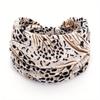 Leopard Print Knotted Elastic Headband: Autumn/Winter Hot Girl Style, European & American, Wide-Brimmed, Sweat-Absorbing Sports Headscarf