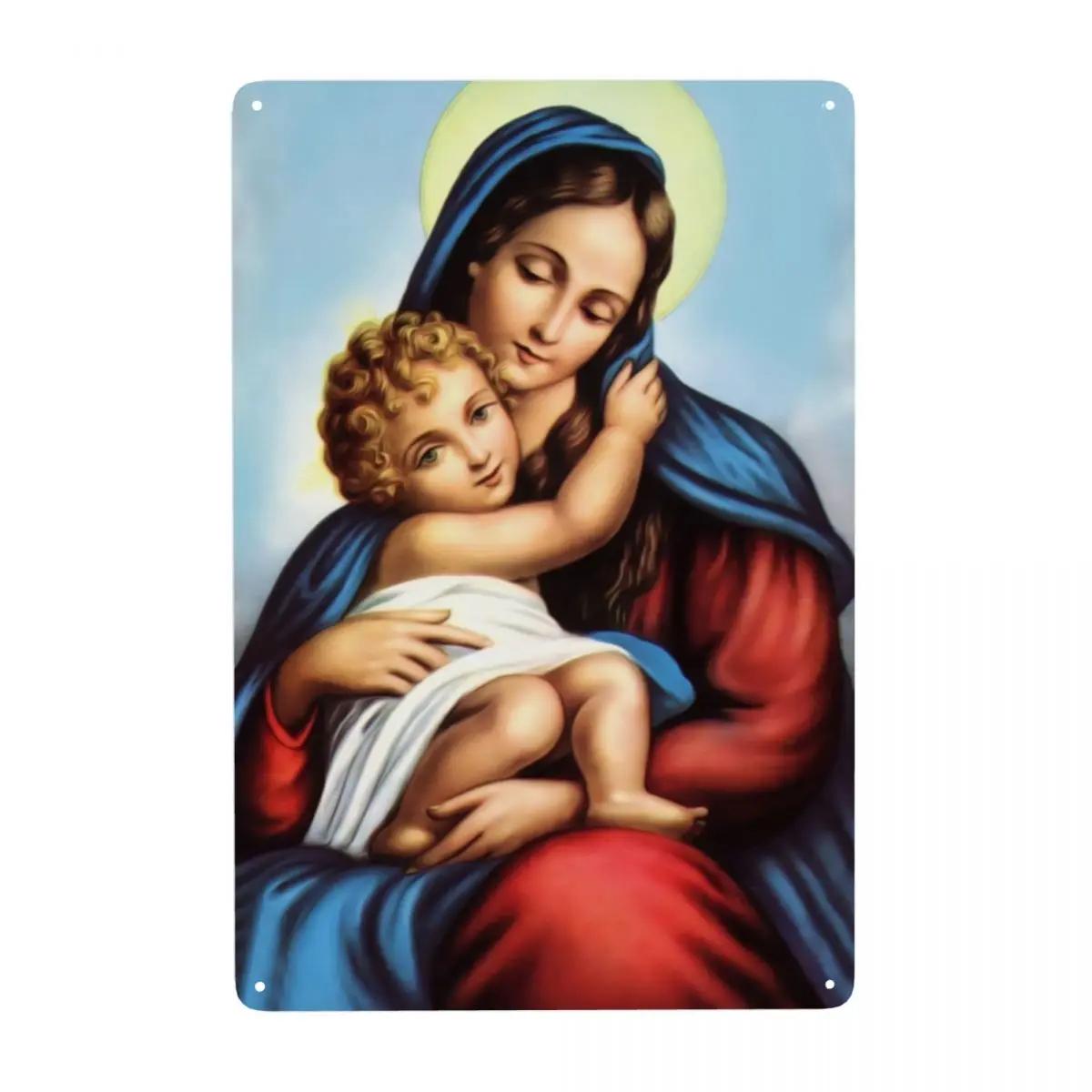 

Retro Virgin Mary Of Guadalupe Metal Signs Custom Mexico Catholic Saint Tin Plaque Pub Cafe Yard Home Decor 30x20cm 30x40cm(11.8x15.7inch)