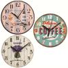 Wood Color Wall Clock Silent Non Ticking 9 Inch Battery Operated Round Easy To Read Clock for Home/Office/Kitchen