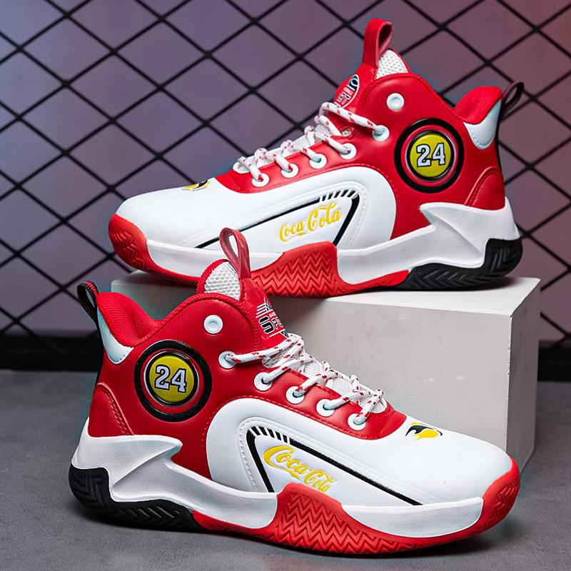 

Boys shoes spring and autumn professional basketball training shoes children s leather sneakers rotating button boys running shoes 40