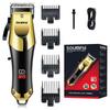 Solimpia Elektrikli Saç Kesme Makinesi 2000mAh Islak/Kuru Kablosuz Erkekler için Düzeltici Profesyonel Makine USB Şarj Edilebilir Berber HT-678