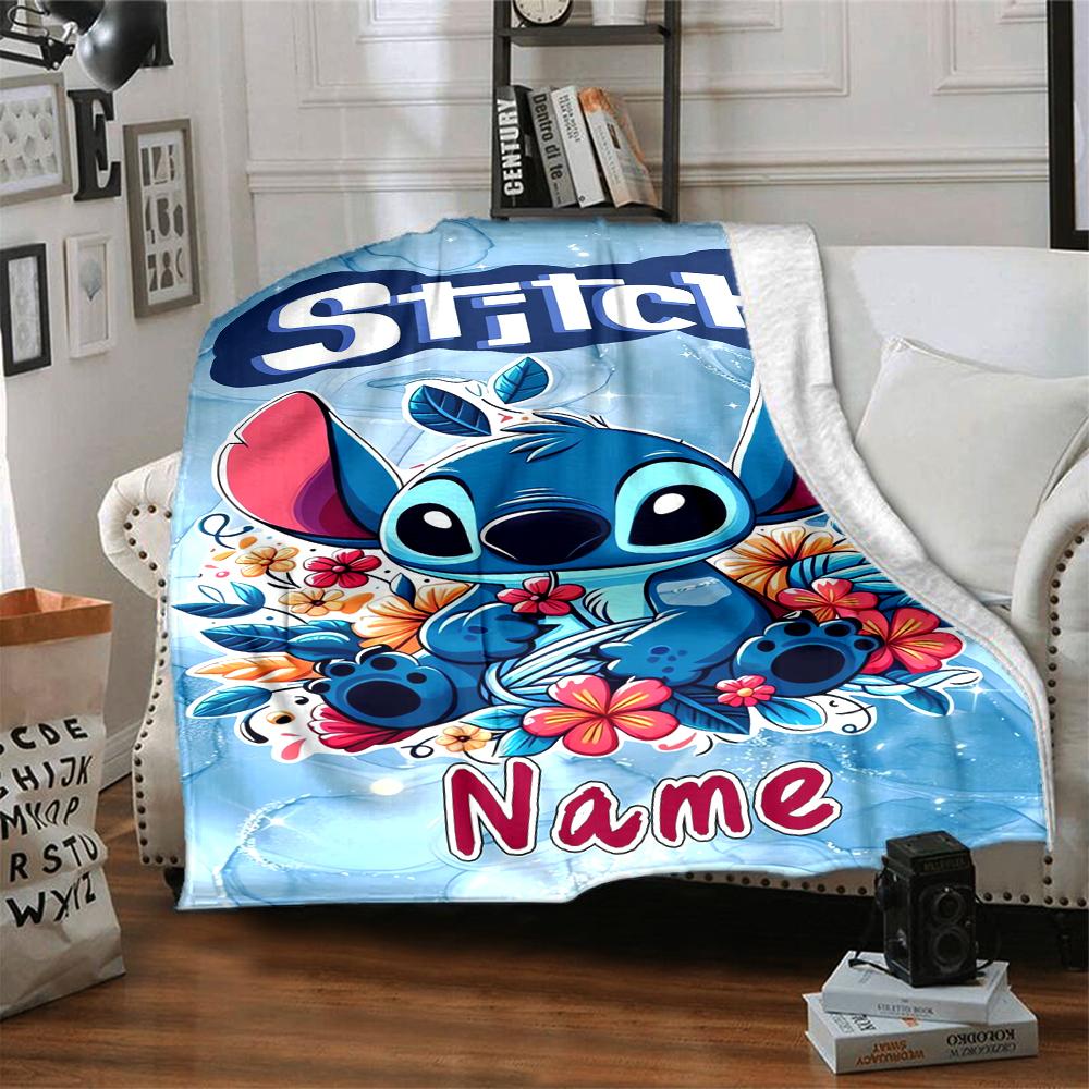 Custom Name Lilo Stitch Dreamscape blanket for Couch & Bed, Plush Cozy Fuzzy Blanket Super Soft & Warm Blankets for Fall and Winter. 0908408