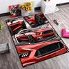 Red Modern Sport Car Comic Panel Print Area Rug Non‑Slip Rectangular Floor Mat Tuned Auto Decor for Gaming Bedroom Living Room