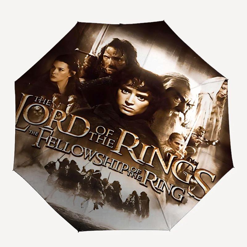 

1pc Lord of the Rings Fellowship of the Ring Automatic Folding Umbrella - Compact 8-Rib Design, Durable Plastic & Iron1140L