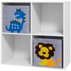 Storage Shelf for Kids, Cube, Drawers, MDF, Anti-Tip, White